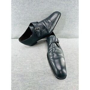 A TESTONI BASIC - Mens Navy Blue Leather Dress Shoes Size 12 M US    B15